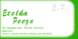 etelka pecze business card